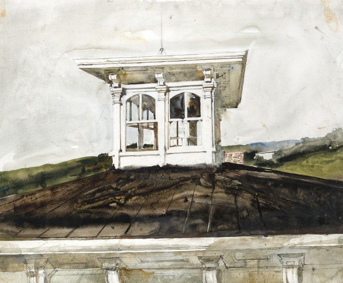 Andrew Wyeth Home Places Brandywine Conservancy And Museum Of Art   AW Widows Walk Study 3144 